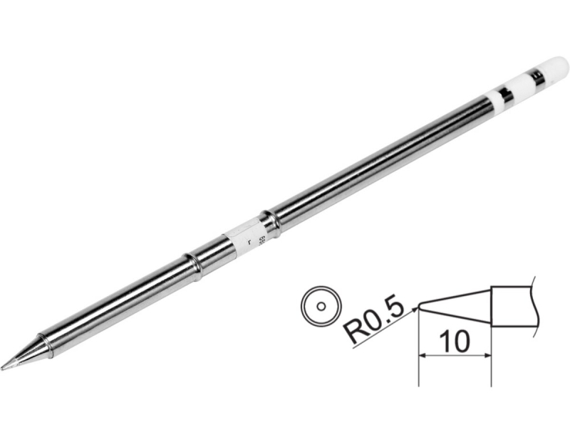 Наконечник для точкової пайки з вклад грілкою YATO заг. l= 150 мм, наконеч 10х 0,5 мм тип T12-B2