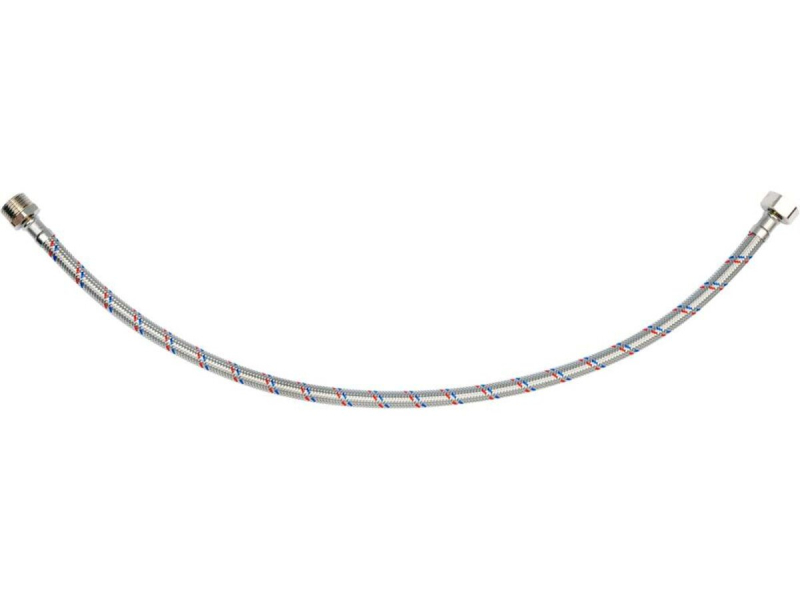 Шланг водопровідний з опліткою з нерж сталі FALA l= 600 мм, Ø= 8/12, з'єднання М-1/2" х F-1/2" 1 МПа