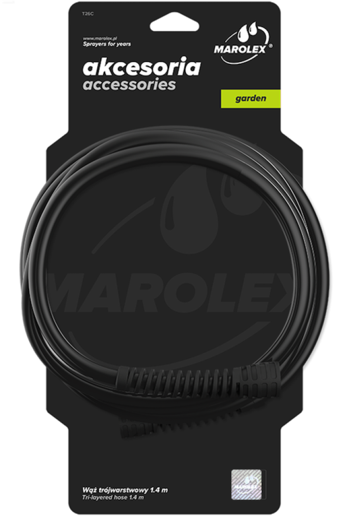 Шланг з гайками MAROLEX : 140 см (P097.064)(T26C)(hobby,profession,profession+,titan,movi,x-line)