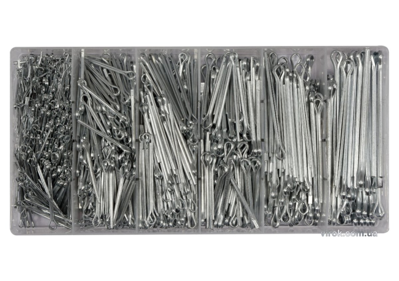 Шплінти прямі різних розмірів YATO, набір 1000 шт. [6/12]