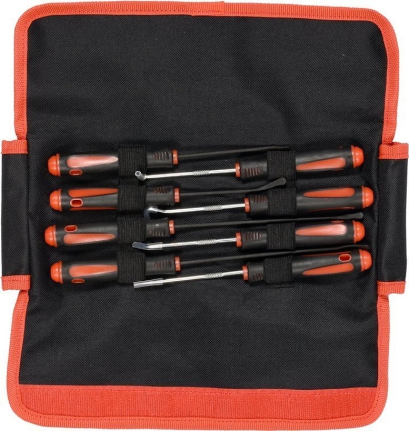 Гачки і ложечки для демонтажу ущільнювачів YATO l= 165 і 225 мм, 8 один.