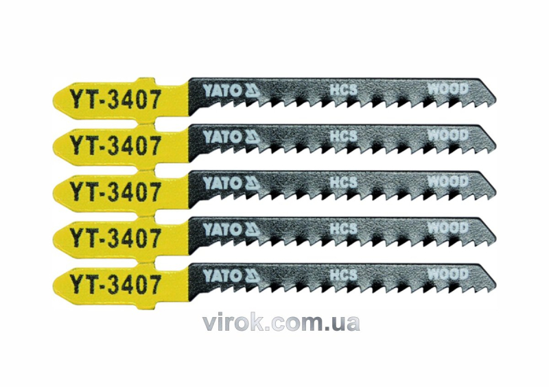 Полотно для електролобзика(дерево) YATO : 13TPI, L= 75 мм. Уп. 5 Шт. [50/250]