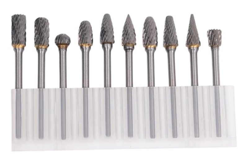 Набор борфрез из 10 шт. ф 6.0 мм, хвостовик 3 мм, перекрестная насечка OTTIMO