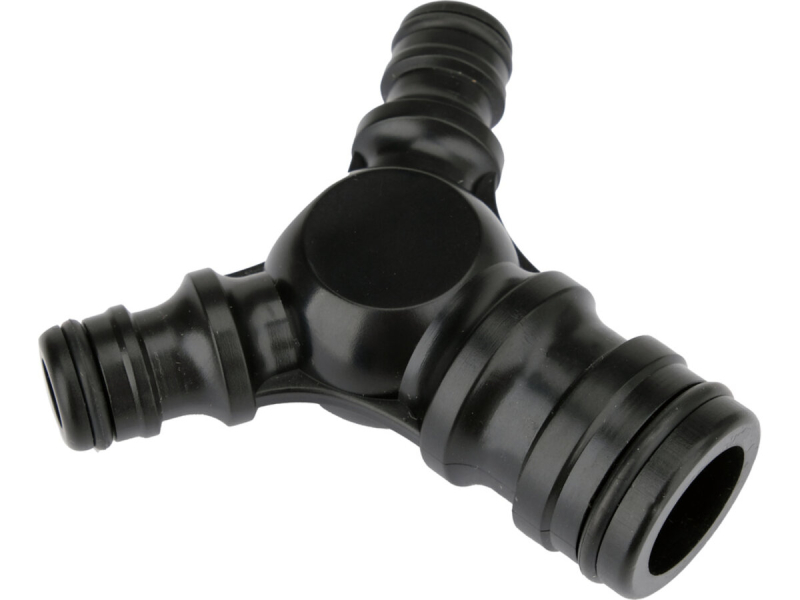 З'єднувач трійник високого потоку YATO з шланга Ø= 1" до 2-х з Ø= 1/2" з ABS пластика [12/96]