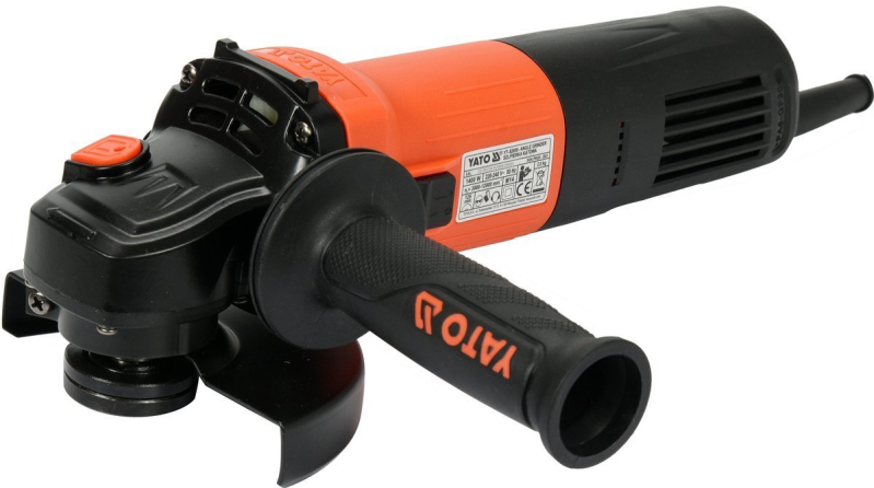 Шліфмашина кутова мережева YATO : Ø= 125 мм, P= 1400 Вт, регулятор. 3000- 11000 об/хв [6/144]