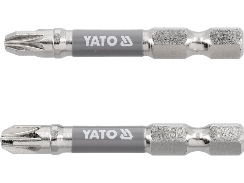 Насадка викруткова YATO PZ3 х 50мм. HEX 1/4", покрита нікелем, 2шт.[10]