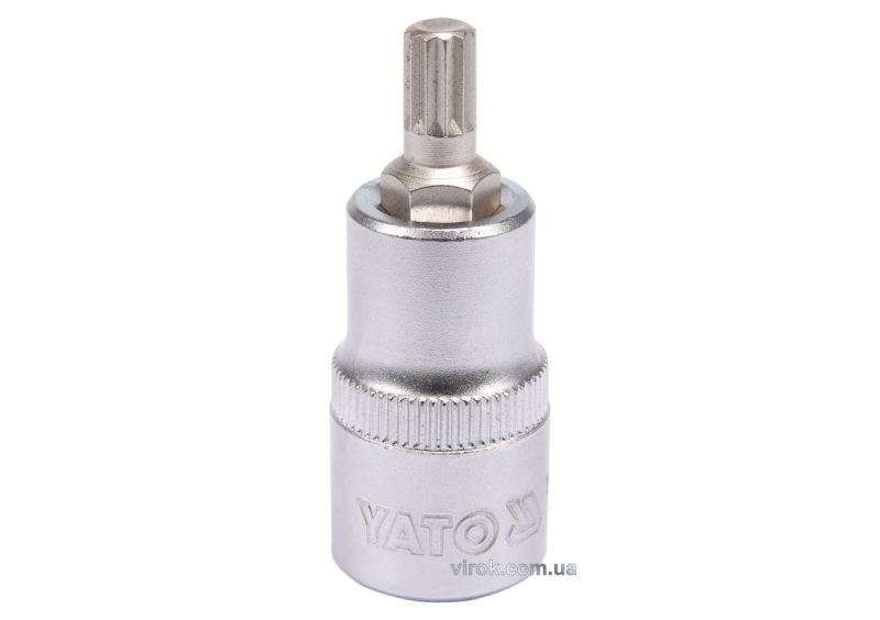 Головка торцева YATO квадрат 1/2 "SPLINE" М8, L= 55 мм [40/240]