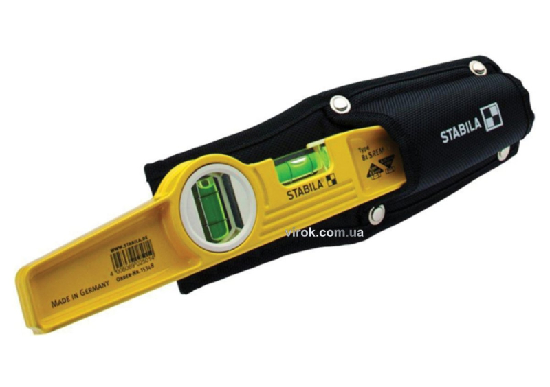 Рівень литий STABILA Type 81SM : Torpedo L= 25 см. 2 капсули, магнітний + чохол на пояс