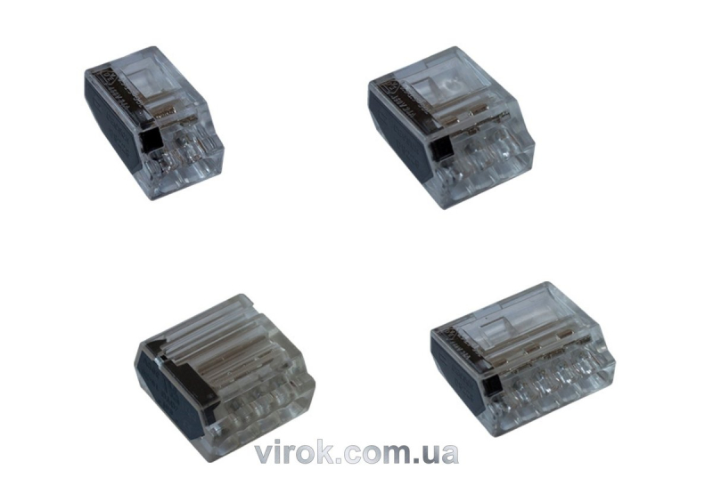 З'єднувальні затискачі (клемні), 2,5 мм 2х2 - 10 шт.