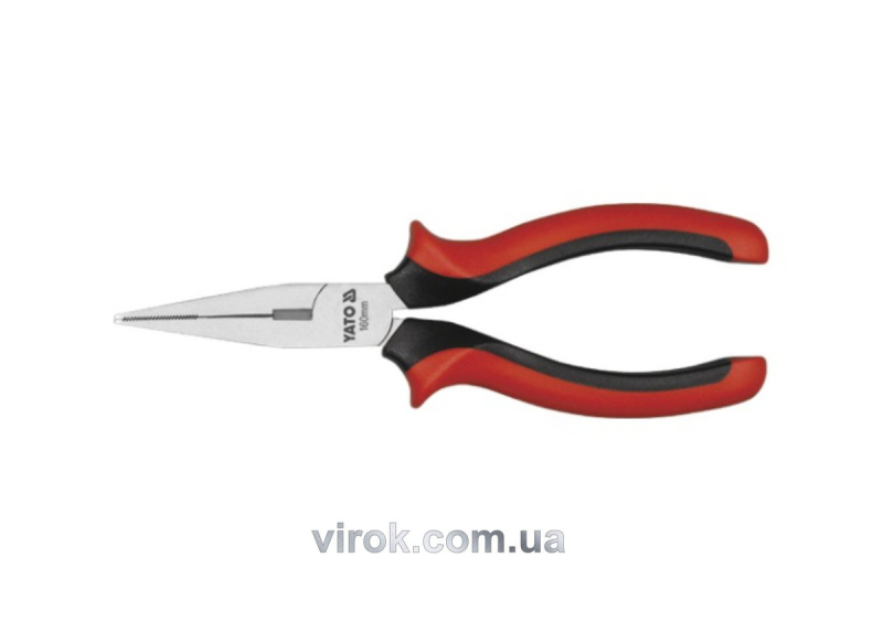 Плоскогубці подовжені прямі YATO : L= 160 мм. [6/60]