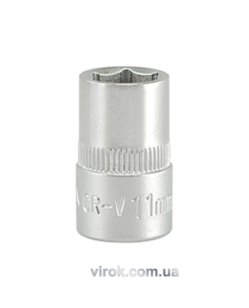 Головка торцева 6-гранна YATO : квадрат 3/8", М= 11 мм, L= 28 мм [24/240/480]