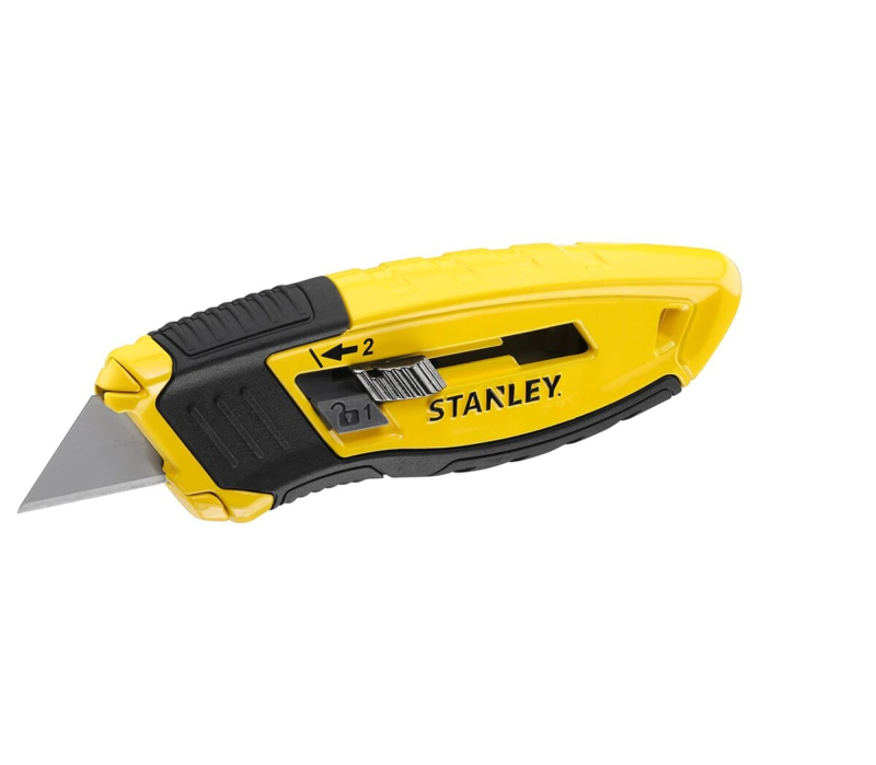 Ніж з висувним трапецевидним лезом STANLEY: 4 позиції, в металевому корпусі