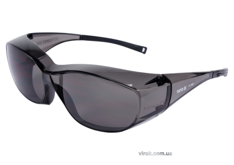 Окуляри захисні YATO закриті, затемнені [12/240]
