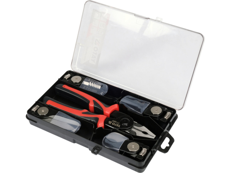 Плоскогубці і ножиці електромонтажні переставні 5 в 1 YATO, тримач l= 200 мм. компл. 5 елем.