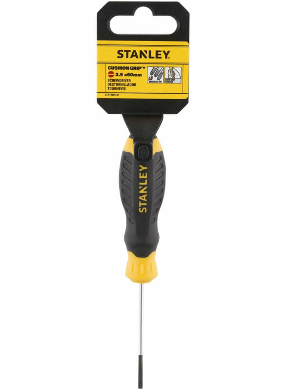 Отвертка плоская STANLEY "Cushion Grip" S/D SLOTTED: 2.5 X 60MM (STHT16151-0)