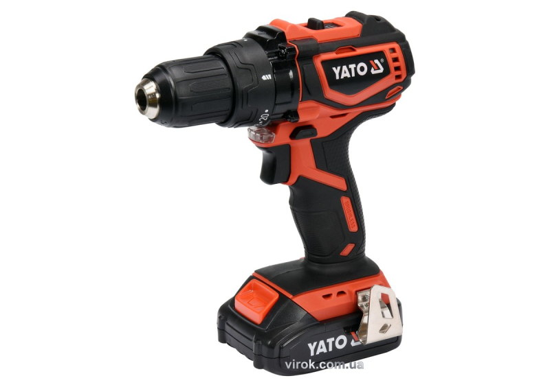 Шуруповерт-дриль безщітков. акумул. Li-Ion YATO: U= 18В, крутн.мом.- 42 Нм, 2АГод, патрон Ø≤13мм [4]
