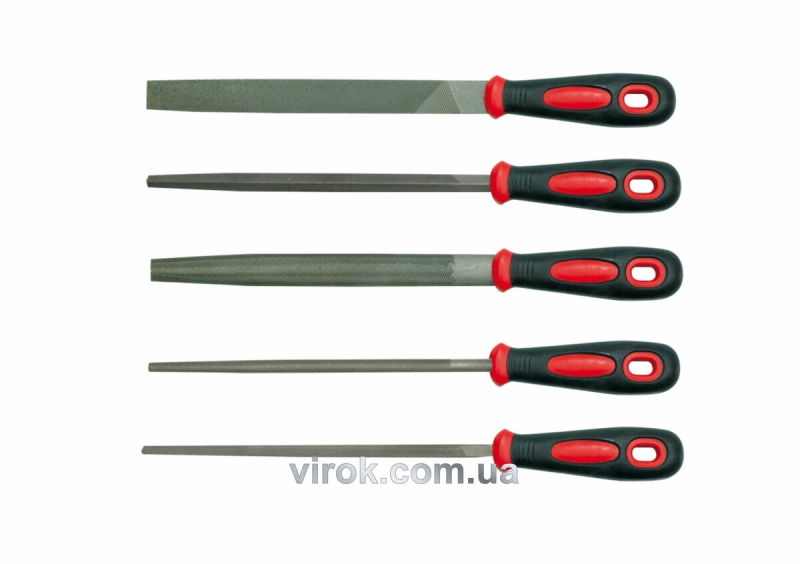 Напильники VOREL : L= 200мм, Набір 5 Шт/Уп.