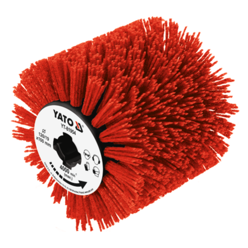 Шліфувально-браширувальна машинка по мет/дер YATO 230 В,1300 Вт, 900-3700 об/хв Ø=120/19х100 мм