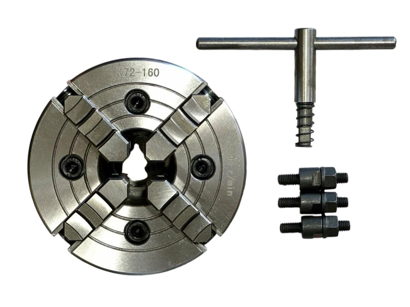 Патрон токарный ф160 4-х кул. К72-160 с независимым перемещением кулачков PREMIO