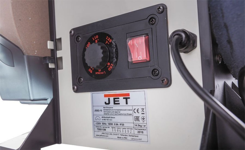 Шліфувально-полірувальний верстат JET JSSG-10 230 В, 200 Вт; 90-150 об/хв, шліф.- ф= 250х h=50мм (708015M)