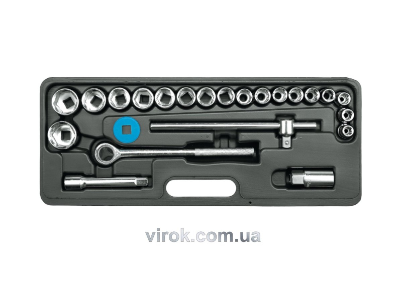 Набір головок торцевих VOREL : квадрат 1/2" з інструментами [24 Од.] [5]