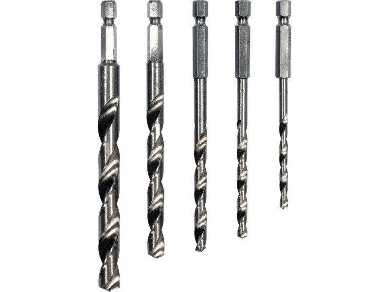 Набор сверл по металлу HSS 4-10 мм STHOR 21650, HEX 1/4", 5 шт
