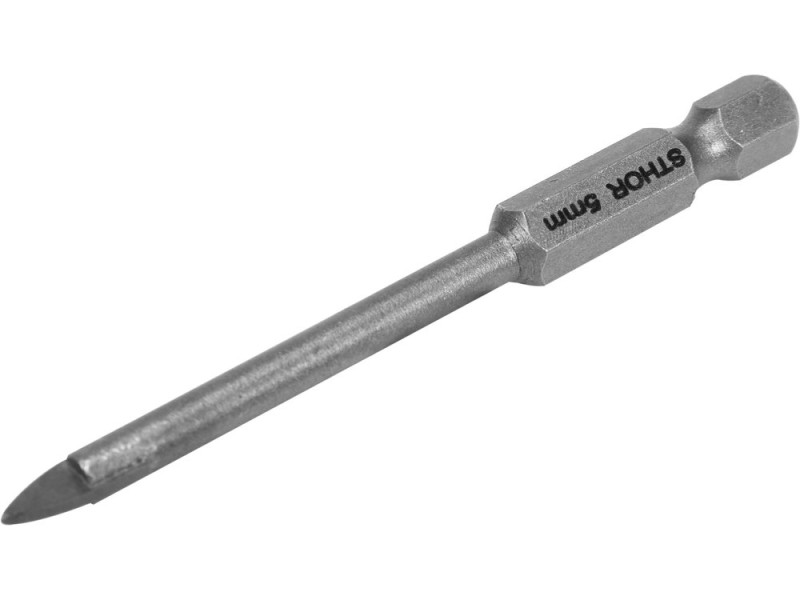 Свердло по склу і кераміці STHOR : YG6X, HEX-1/4", Ø= 5 x 70 мм (21702)