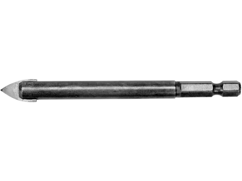 Свердло по склу і кераміці STHOR : YG6X, HEX-1/4", Ø= 10 x 100 мм (21705)