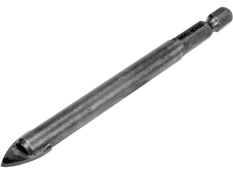 Свердло по склу і кераміці STHOR : YG6X, HEX-1/4", Ø= 10 x 100 мм (21705)
