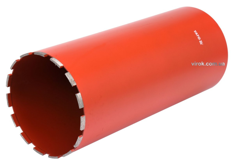 Свердло корончате по каменю, бетону YATO: Ø=182 мм, l=430 мм, з алмазн. пругами, хвостовик- М32 [2]