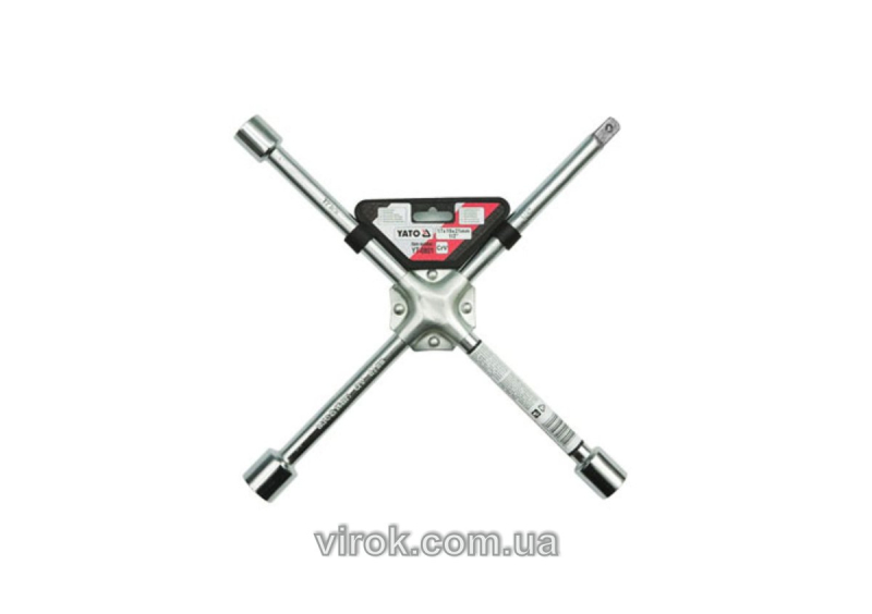 Ключ для коліс хрестоподібний YATO 17х19х21x1/2" зміцнений [10]