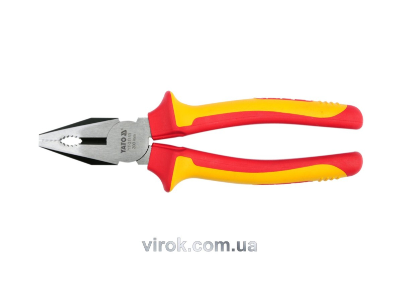Плоскогубці комбіновані електромонтажні YATO з ізоляцією 1000 V; l= 200 мм [6/36]