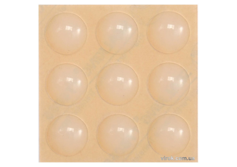 Прокладка силіконова самоклеюча під меблі VOREL, 15мм, набір 9шт [32/576]