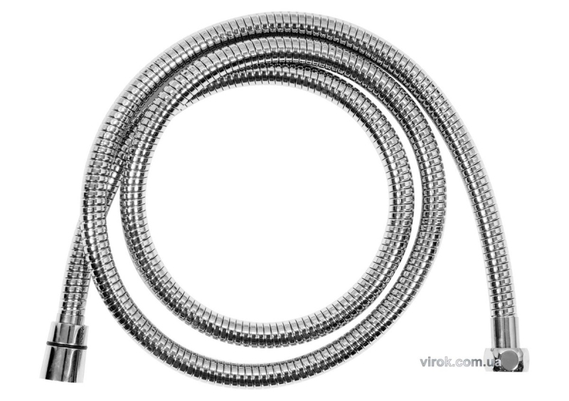 Шланг для душа розтяжний FALA Ø= 14 мм, з нержав. сталевою хромованою гофрою, G 1/2, l=1,5-2 м [50]
