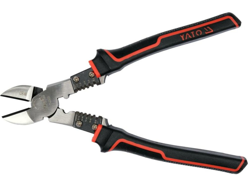 Кусачки комбіновані YATO ізольвані з зачискою кабелів l= 205 мм, [5/50]