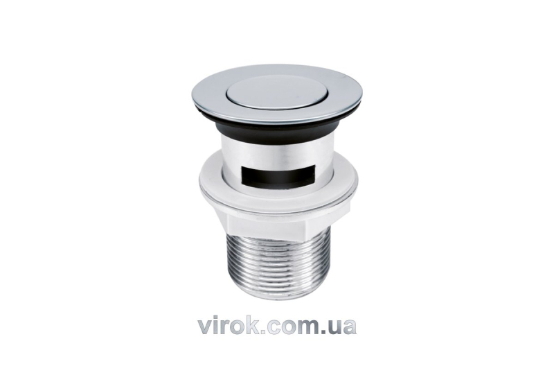 Пробка автомат пластикова з гвинтом G5/4" до раковин з переливом [48/96]