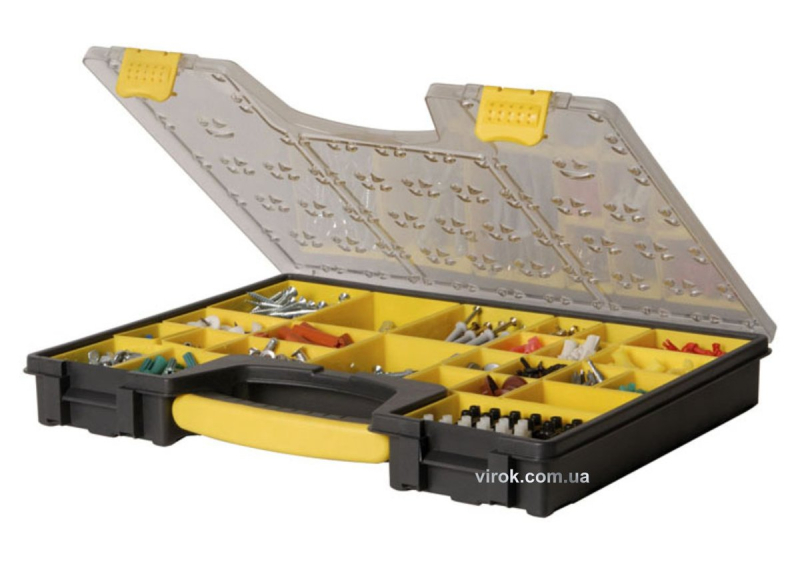 Органайзер STANLEY : професійний, пластмасовий, 25 з'ємних секцій, М= 422х520х334 мм.