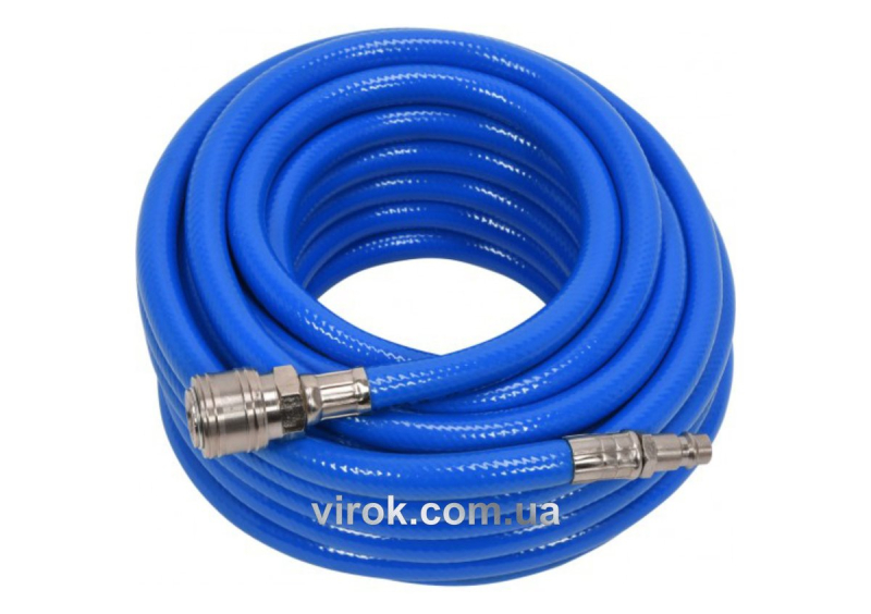 Шланг пневматичний ПВХ YATO з швидкоз'єднув. наконечниками; Ø=8мм, макс. тиск 20 Bar, l=10м