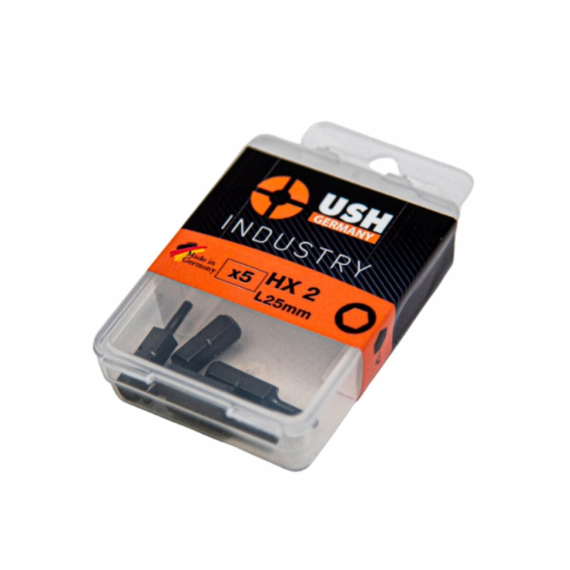 Насадка викруткова USH Industry. HEX SW 2 x 25 мм, Уп. 5 шт.