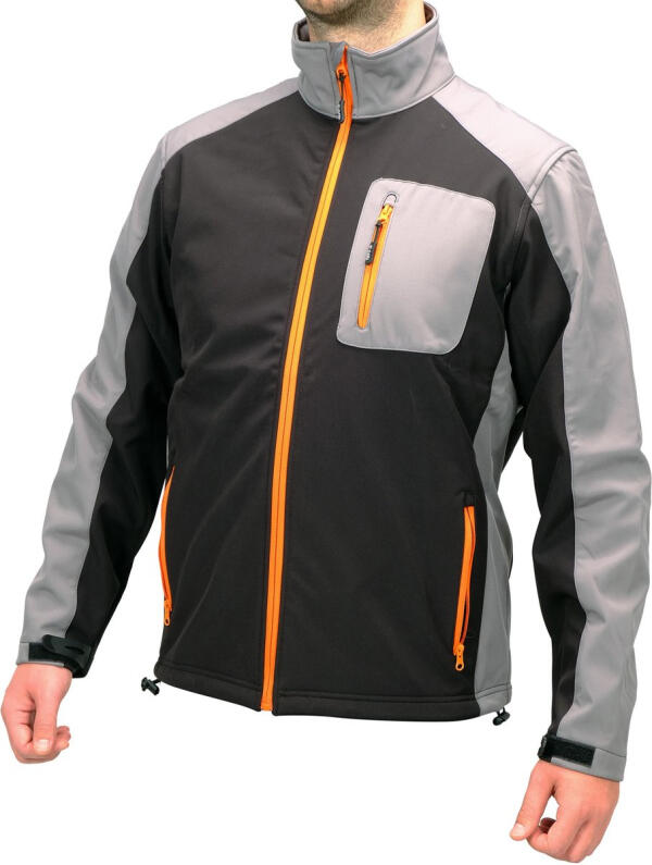 Куртка рабочая SOFTSHELL YATO размер S, черно-серый, 3 кармана, 96% полиэстер и 4% спандекс (YT-79530)