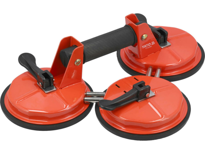 Присоска вакуумна YATO: 3 чашки Ø= 150 мм, m= 155 кг