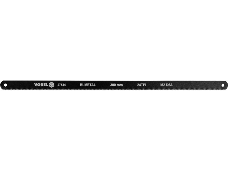 Полотно по металу 300×12,6×0,65 мм біметал VOREL 27544, набір 10 шт