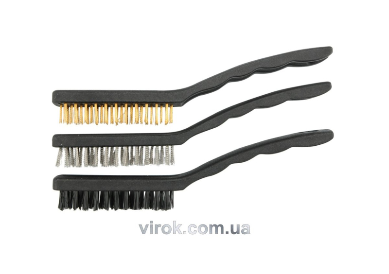 Щітки дротяні міні VOREL : L= 230 мм, Набір 3 шт [24/72/720]