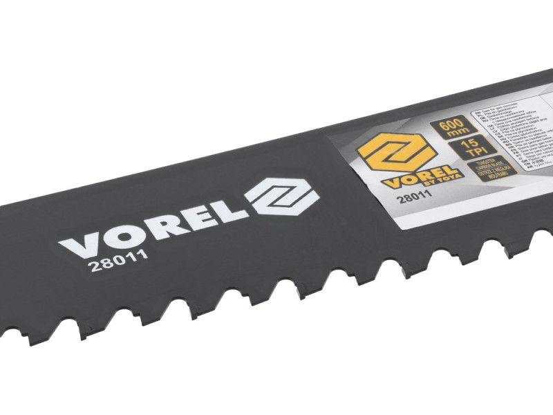 Пила для газобетона 600 мм VOREL 28011, WIDIA, 15 зубьев
