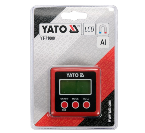 Угломер электронный YATO 4х0-90°. 2 х 1,5V ААА (YT-71000)