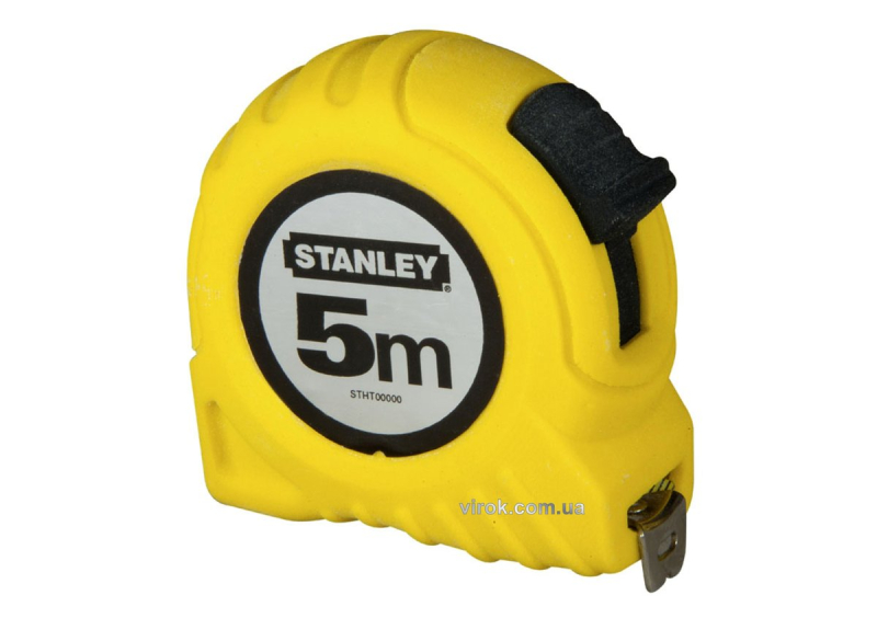 Рулетка STANLEY : 5 м х 19 мм. пластмасовий корпус