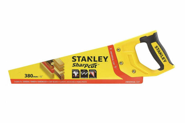 Ножовка по дереву STANLEY "SHARPCUT": L=380 мм, 7 зубов/1" (STHT20366-1)