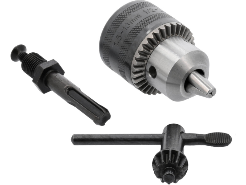 Патрон для дриля з ключем і адаптером SDS YATO до гвинта- G1/2 20UNF, кріплення Ø= 1,5-13 мм [5/40]