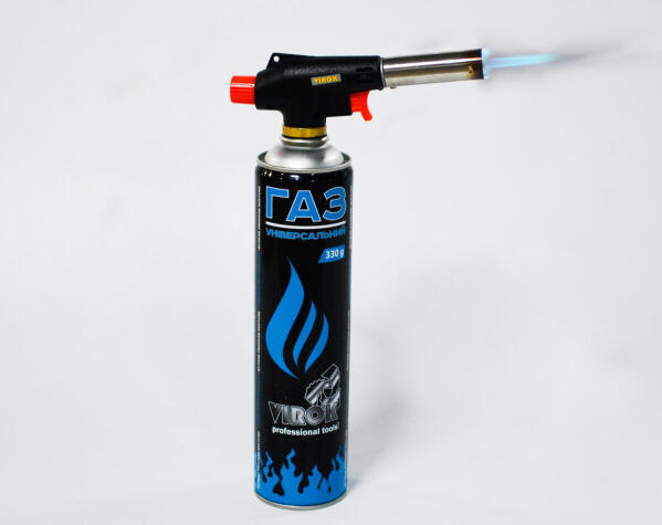Баллон газовый 1-разовый VIROK с резьбой (7/16) 330g/562ml. (EN417) (44V153)