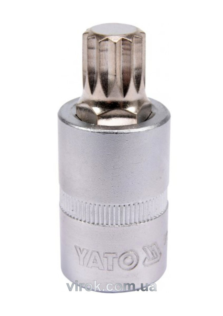 Головка торцева YATO квадрат 1/2 "SPLINE" M14, L= 55 мм